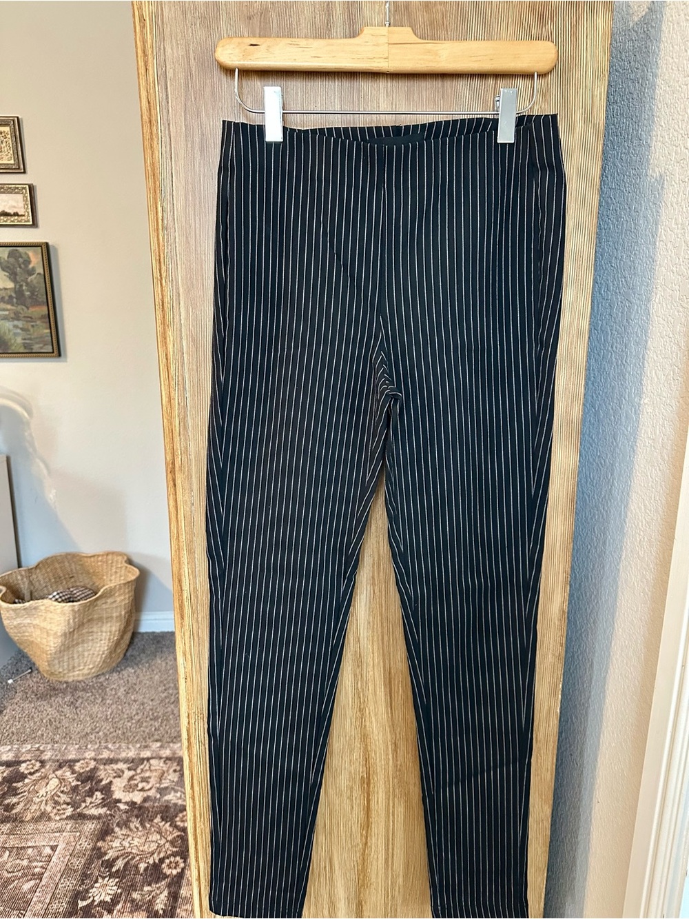 Women’s Black Pinstripe Dress Pants